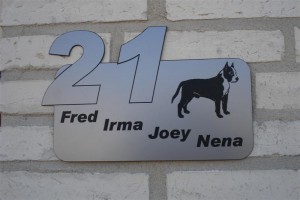 Deurnummer Fred & Irma