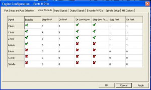 Mach3 Motor Outputs