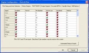 Mach3 Input signals tab