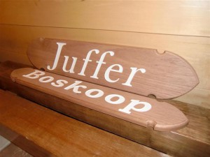 Naambord zeiljacht Juffer (1)