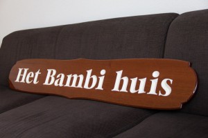 Naambord het Bambi huis (1)