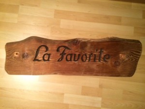 Naambord oud hout (4)