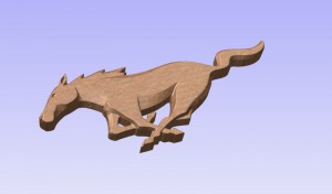 Mustang Logo 3D Model (2)